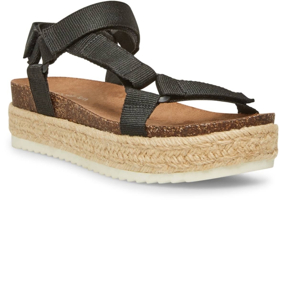 Madden girl cute black sandals new 6 & 9.5